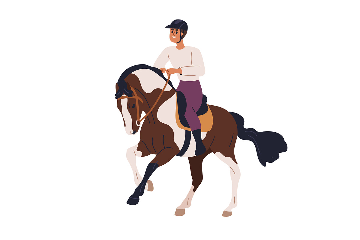 Equestrians riding horse backs set, an Animal Illustration by Good Studio (Photo 9 of 11)
