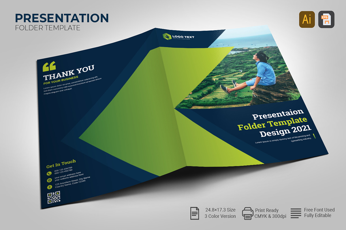 Presentation Folder Template Design, a Poster Template by zahidhossainalif (Photo 1 of 6)