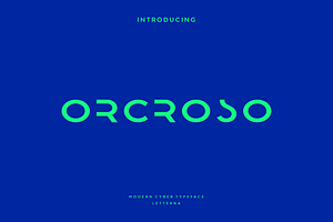 Orcroso - Modern Futuristic Typeface, a Sans Serif Font by Letterna