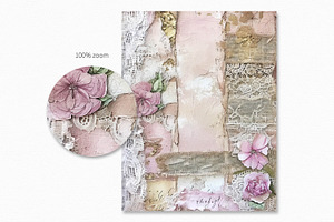 Vintage Lace And Roses Collages