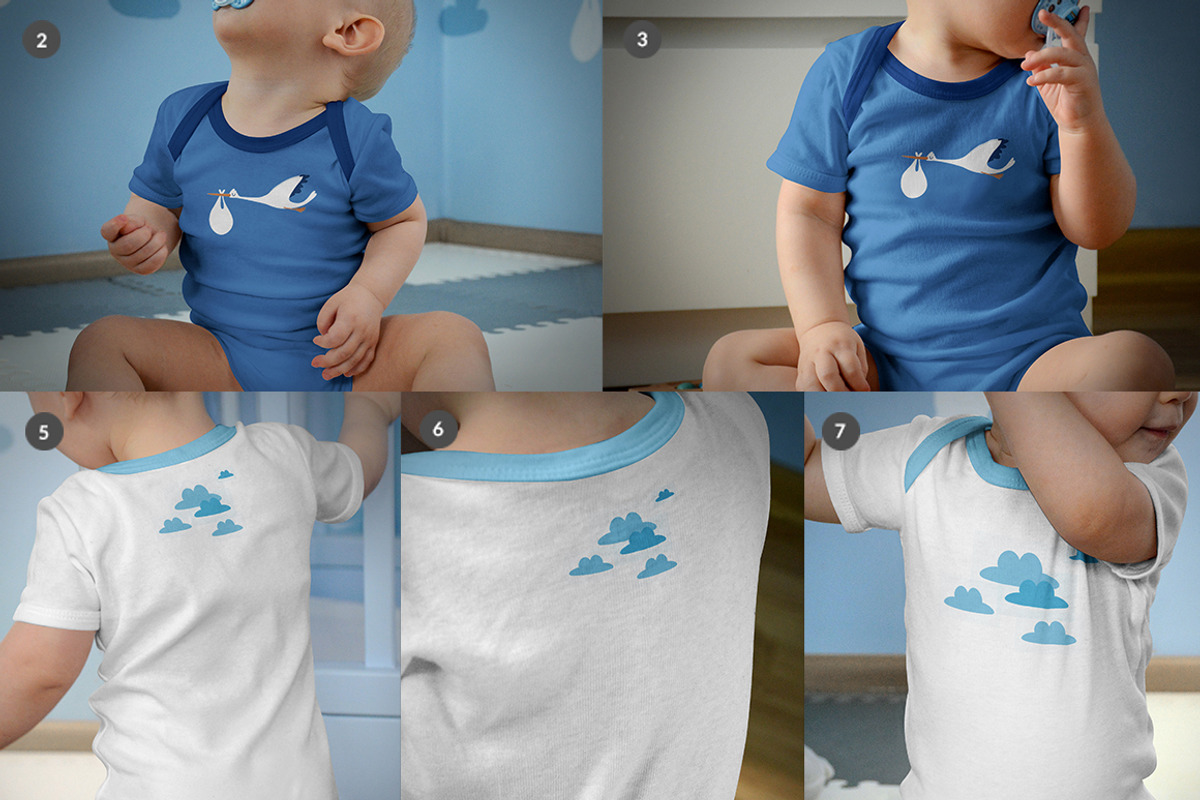 Baby Shortsleeve Growsuit Mock-ups, a Print Template by BlackMocca (Photo 7 of 18)