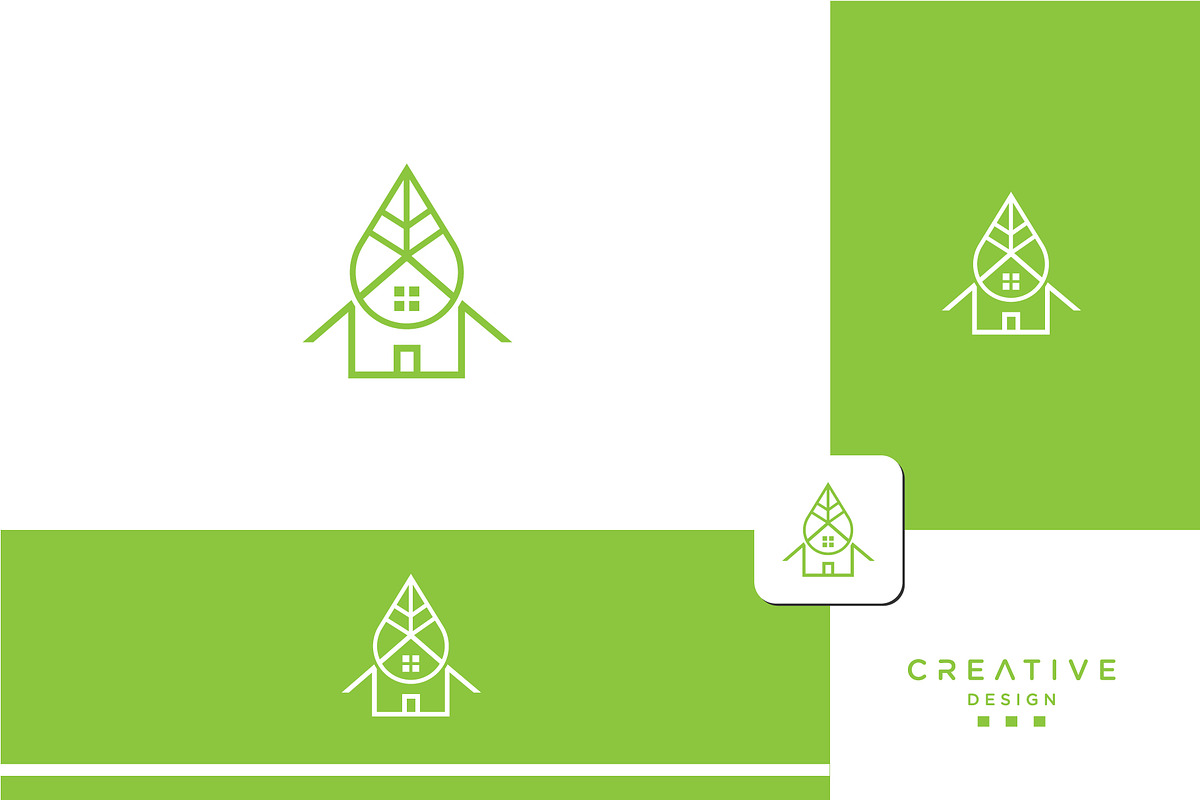 Green Leaf House Logo, a Branding & Logo Template by art_creater (Photo 1 of 2)