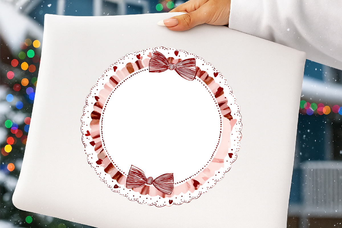 Romantic Bows Frames Patterns, an Illustration by Digital Artistic99 (Photo 5 of 9)