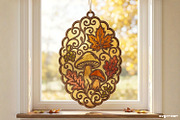 Fall Suncatcher Laser Cut Bundle, a Decorative Illustration by svgocean (Thumbnail 10 of 13)