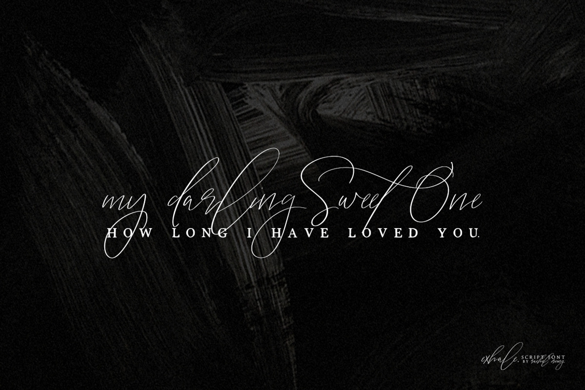 exhale. | calligraphy script font, a Script Font by Heart + Soul Studios (Photo 12 of 16)