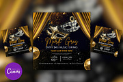 Mardi Gras Party Flyer Template, a Social Media Template by Mishek Munene (Thumbnail 1 of 4)
