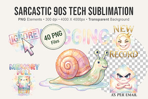 Sarcastic 90s Tech Sublimation, an Illustration by Artnoy