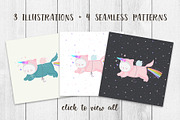 Unicorn Cat (posters and patterns), an Animal Illustration by Marina Demidova (Thumbnail 2 of 3)