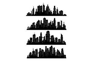 Cityscape silhouette, an Object Illustration by Things for designers