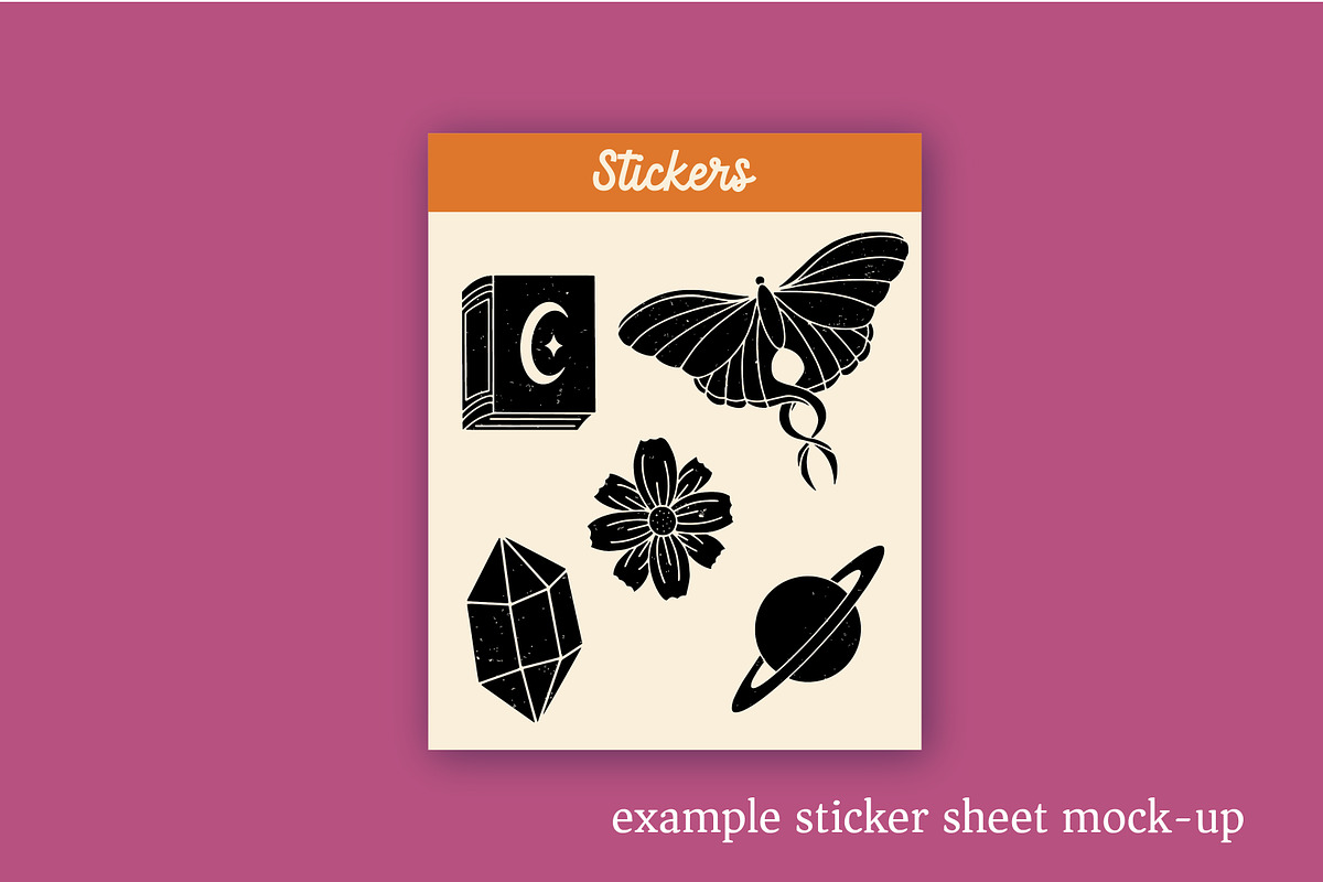 Black Celestial Clipart Set 2, an Object Illustration by Ginny and Sam (Photo 14 of 15)