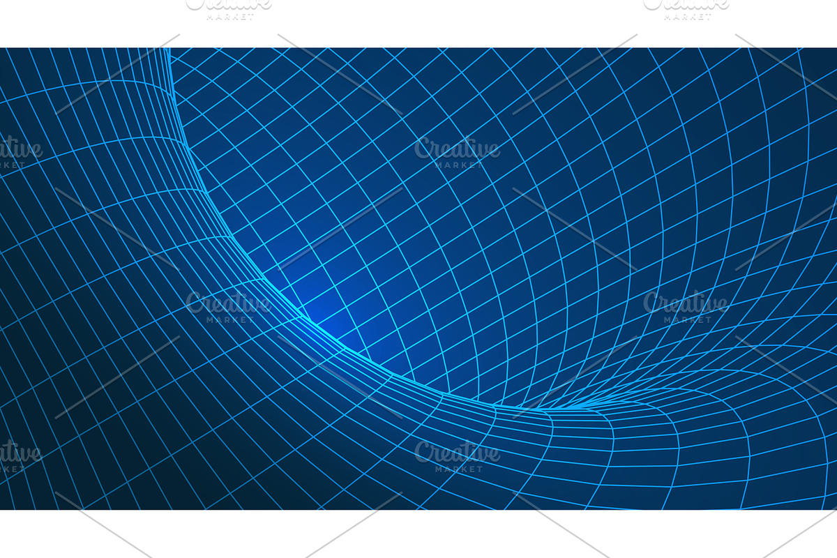 Futuristic AI neural network tunnel, an Illustration by Liudmyla Matviiets