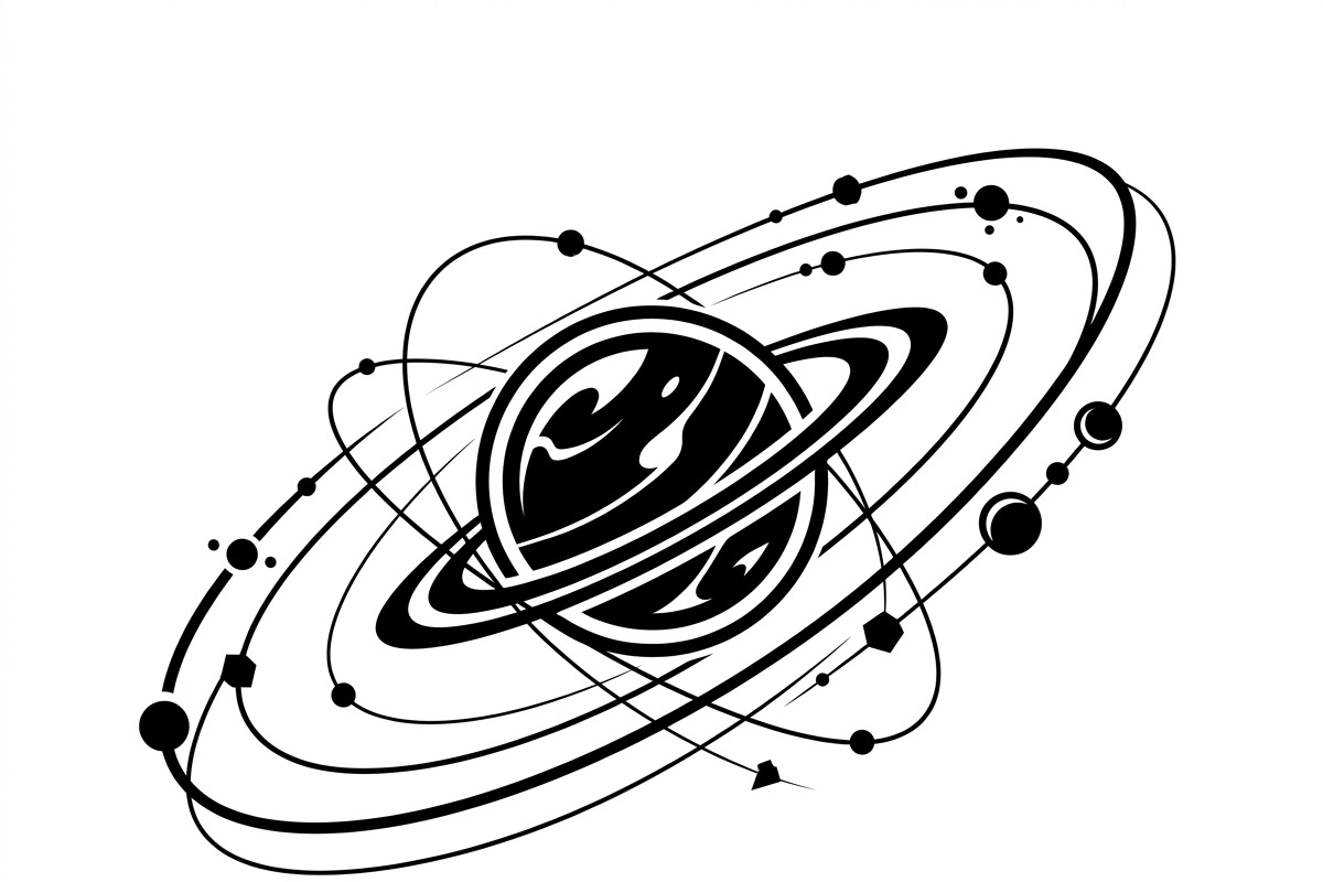 60 Planet Orbit Abstract Silhouette, an Empty State Illustration by Amazin_art (Photo 10 of 17)