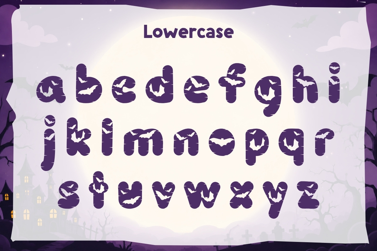 Bat Halloween - Decorative Font, a Symbol Font by AnningArts (Photo 7 of 8)