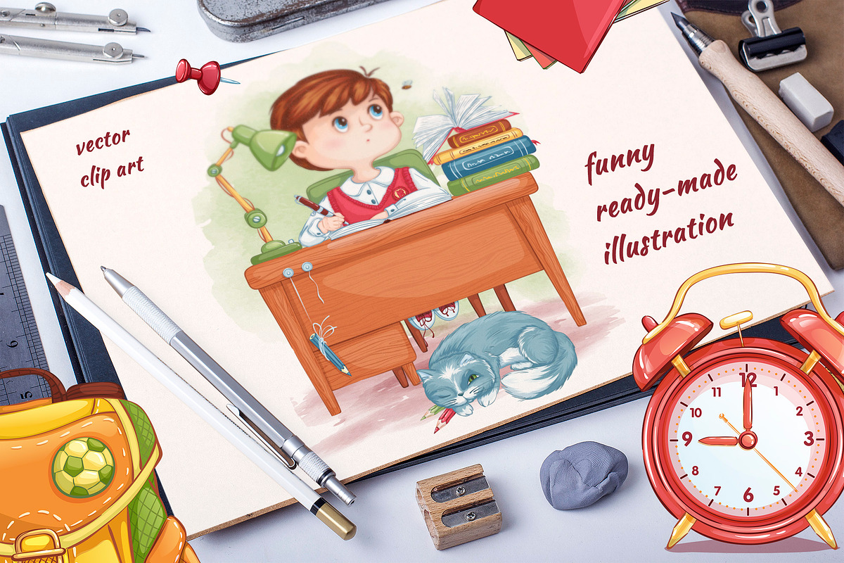 Back to school. Vector set, an Education Illustration by Maycat_store (Photo 7 of 8)