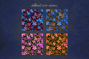Blue & Orange Floral Pattern, a Pattern Graphic by MartinShop (Thumbnail 9 of 10)