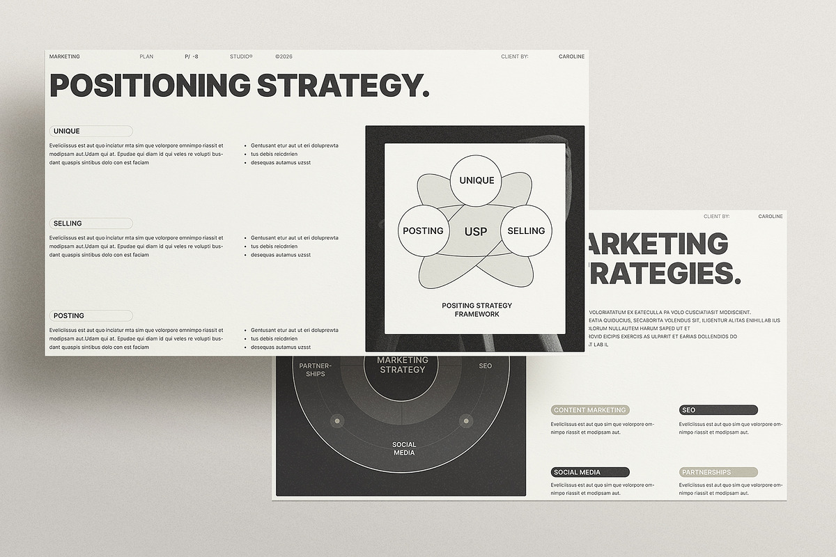 Marketing Plan Presentation Template, a Presentation Template by Studio Monova (Photo 10 of 13)