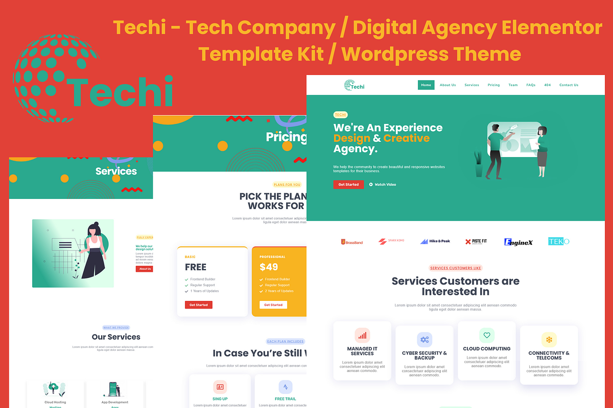 Techi - Agenci/Company Elementor Kit, a WordPress Template by Elemits