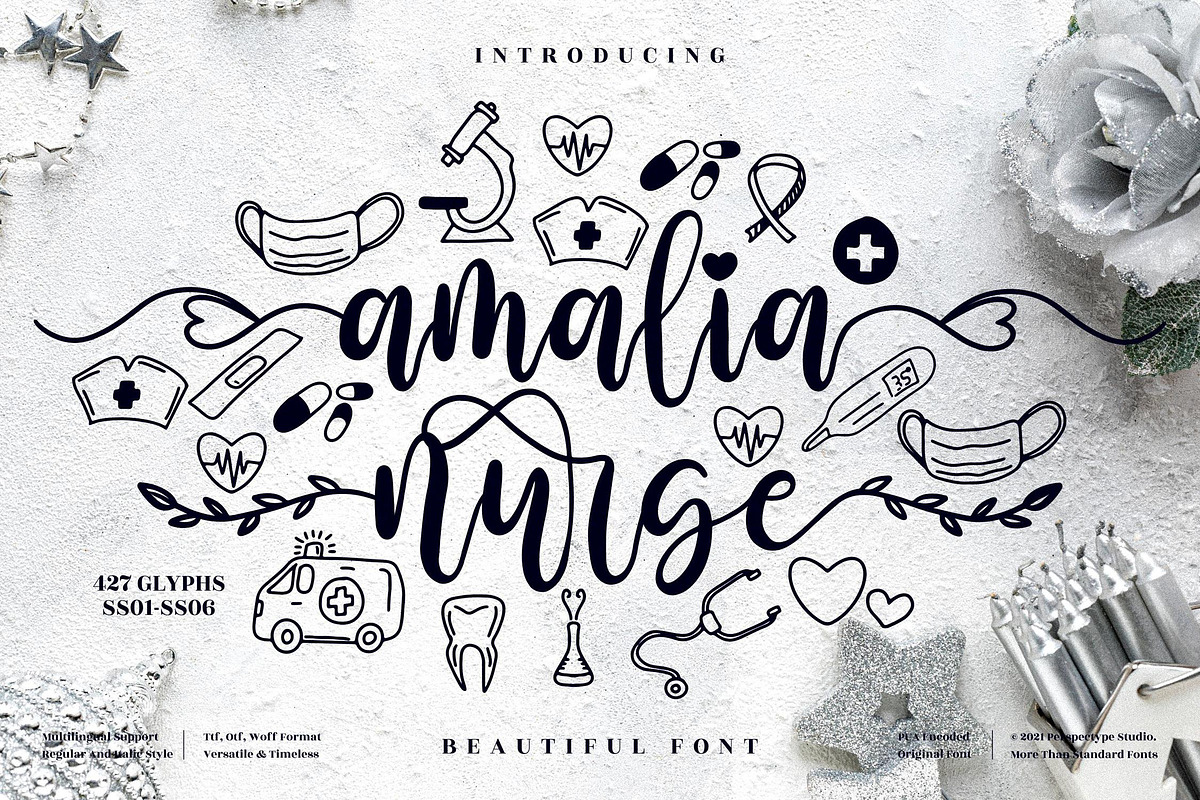 Amalia Nurse Script LS, a Script Font by GranzCreative (Photo 1 of 15)