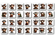 Whimsical Christmas highland cow, an Illustration by Designworld (Thumbnail 3 of 6)