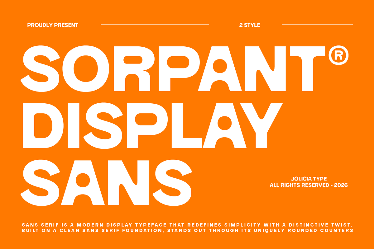Sorpant | Display Sans, a Sans Serif Font by Jolicia Type (Photo 1 of 12)