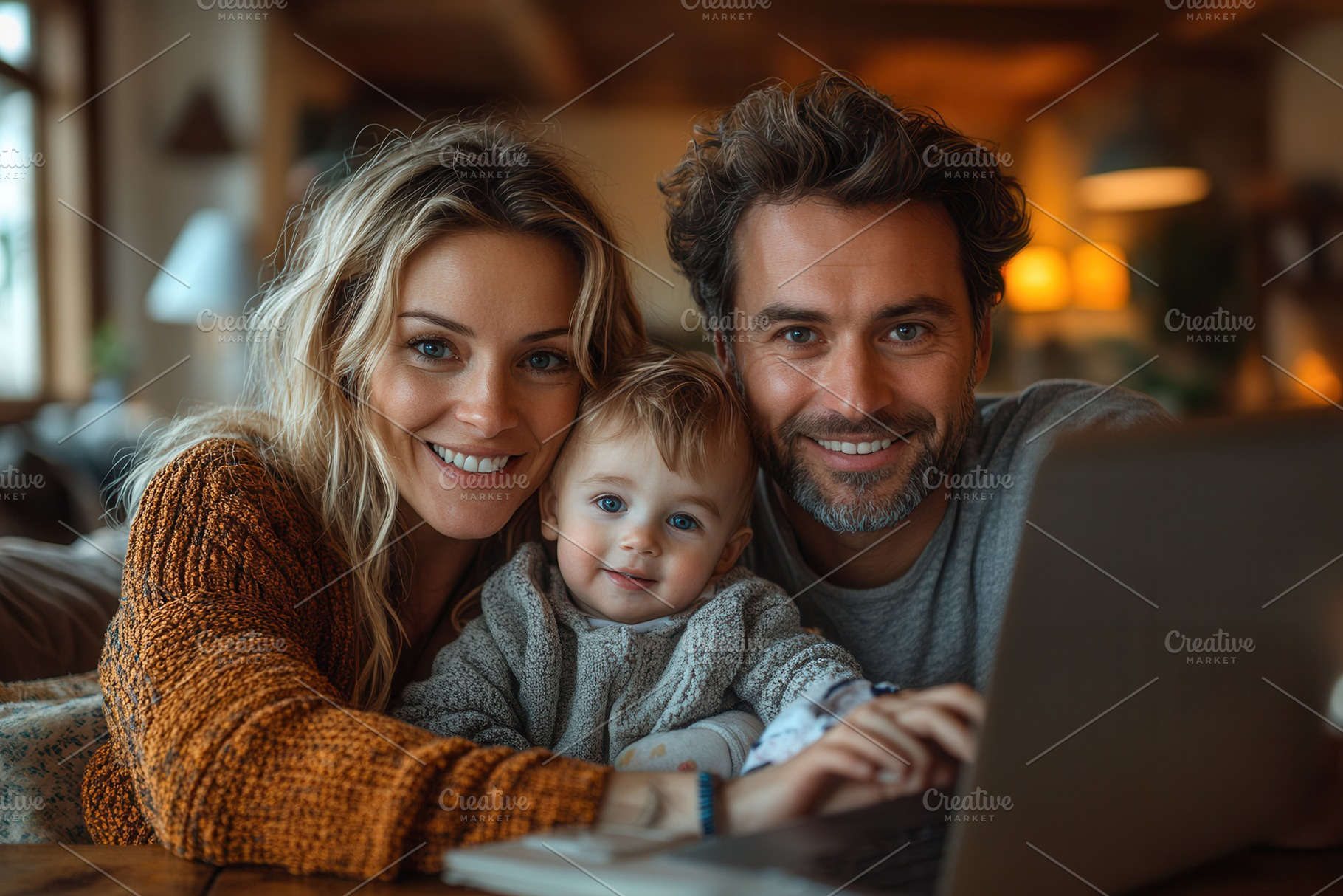 Family enjoys quality time together, a Photo by Tanuart