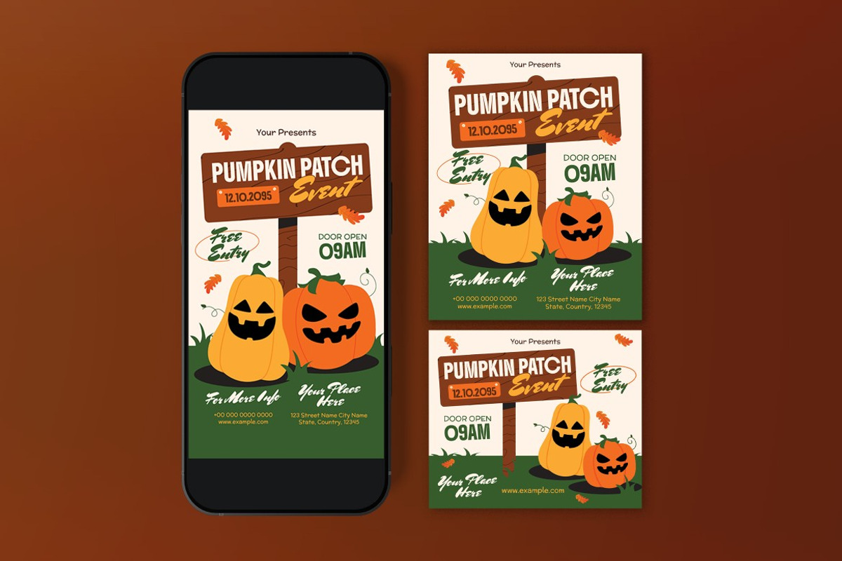 Pumpkin Patch Event Flyer preview 3