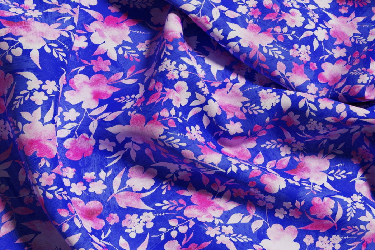 Pink Watercolor Floral Seamless, a Pattern Graphic by Gullenda (Photo 3 of 6)