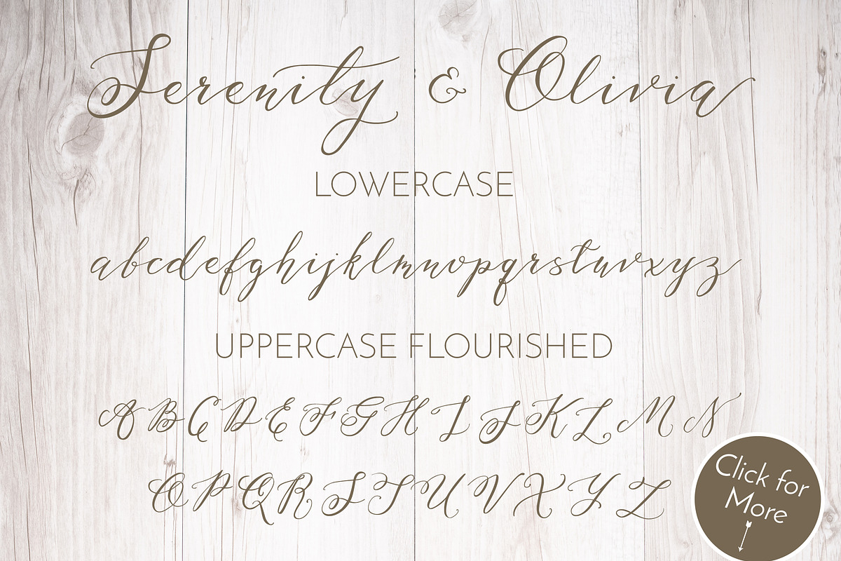 Serenity & Olivia Calligraphy Font, a Script Font by Fine Art Design Studio (Photo 11 of 19)