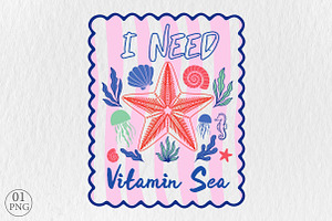 Summer Vacation Sublimation Design, an Illustration by Libby Wishes