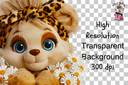 Bear with Leopard Bow PNG Bundle, a Graphic by Clipart Bloom (Thumbnail 10 of 12)