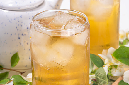 Jasmine green plant flower iced tea, a Food & Drink Photo by Rimma