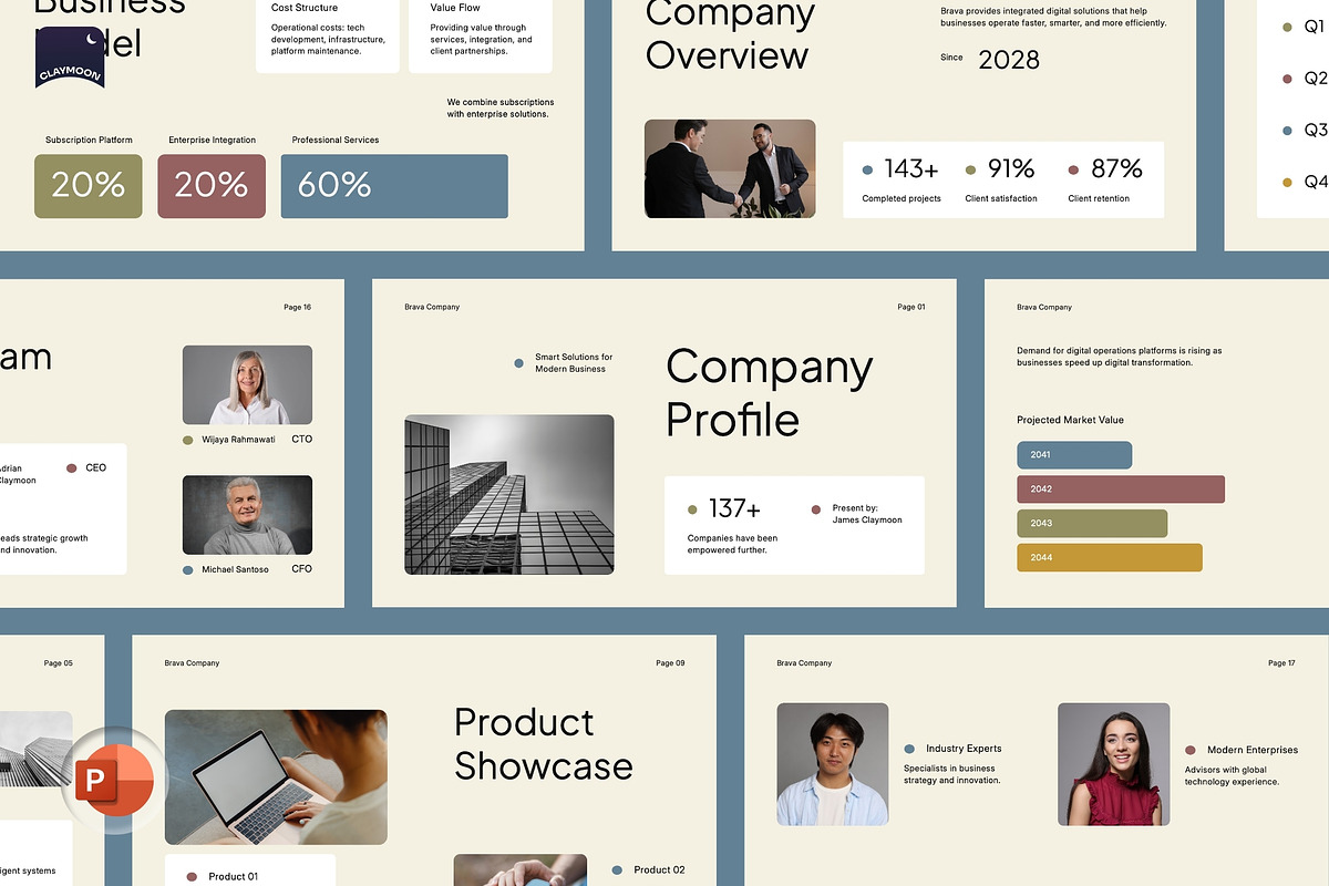 Company Profile & Business Overview, a Presentation Template by Claymoon Lab (Photo 2 of 7)