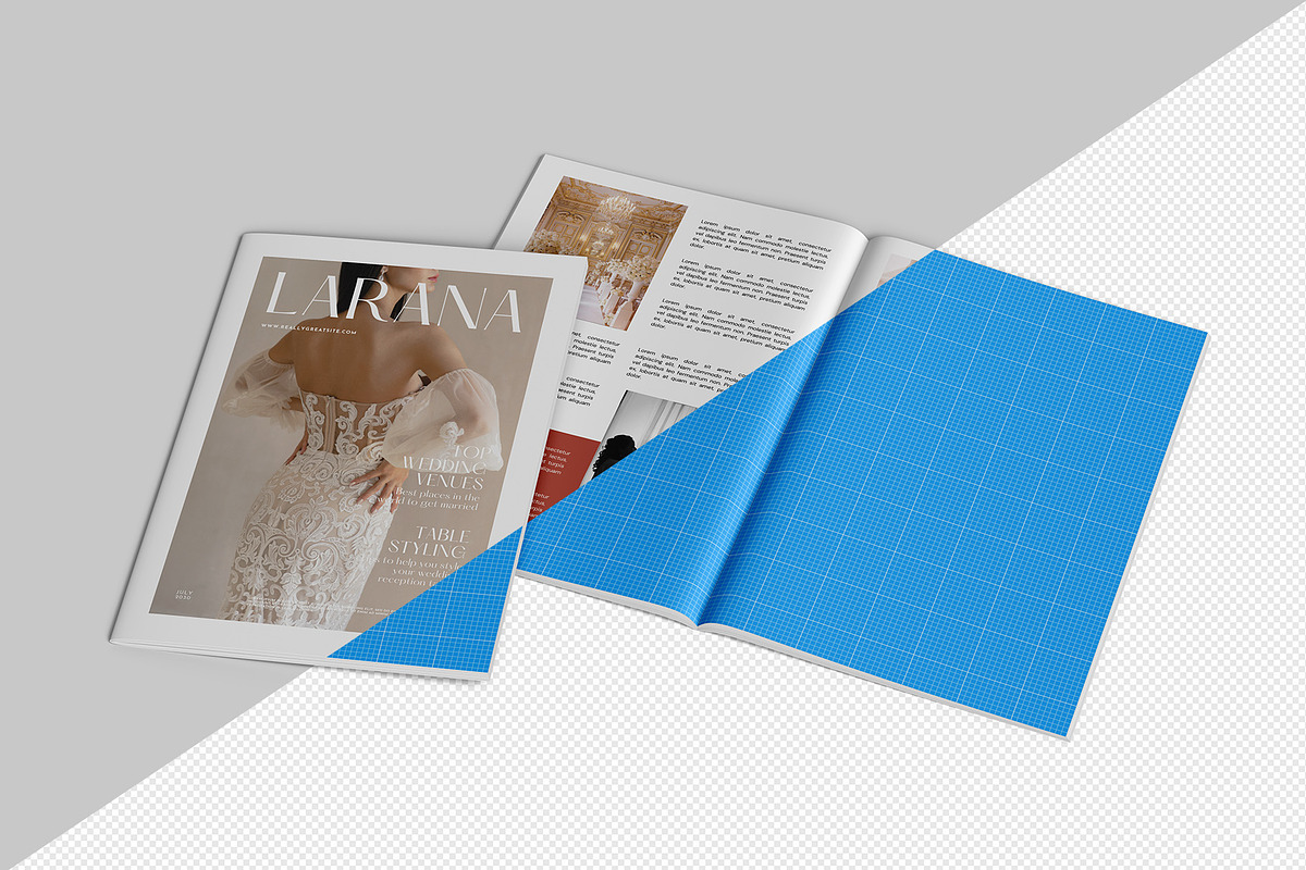 A4 Magazine Mockup Set - 8 views, a Books & Magazine Mockup by Illusiongraphic (Photo 10 of 19)