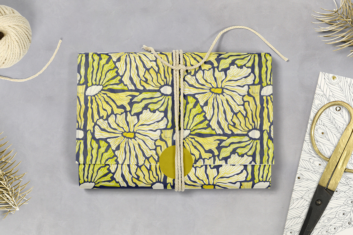 Chamomile floral seamless pattern, a Pattern Graphic by BAGIRA | Studio (Photo 5 of 5)