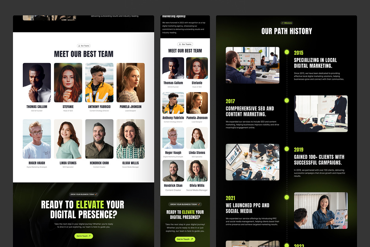 Digital Marketing Agency Website, an UI Kit Template by peterdraw (Photo 4 of 7)