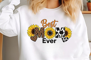 Best Mom Ever Mother's Day PNG, Mom, an Illustration by Designking
