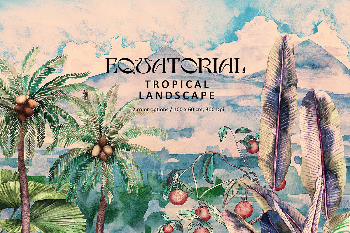 Equatorial. Tropical landscape, a Background Graphic by emeraldthue (Photo 1 of 17)