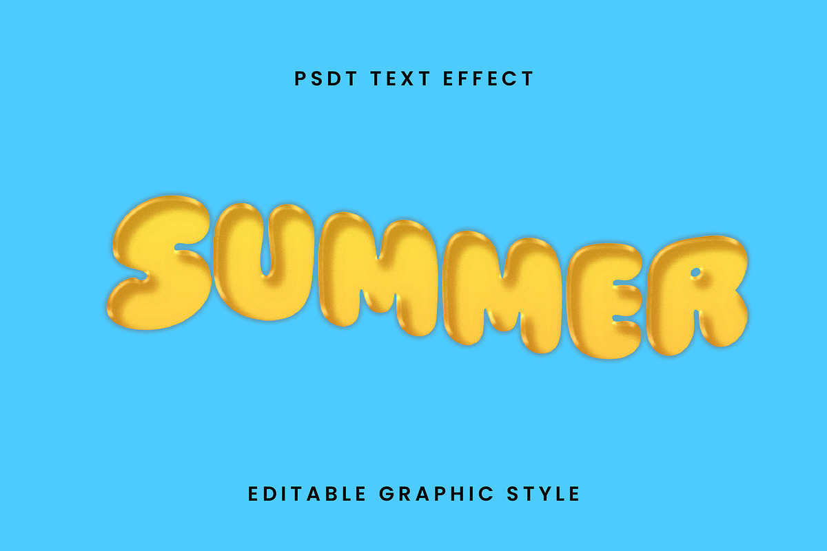 Liquid Bubble Text Effect