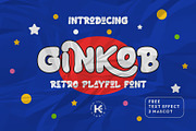 Ginkob Retro - Playful Font, a Font by Hasbi Creative (Thumbnail 1 of 8)