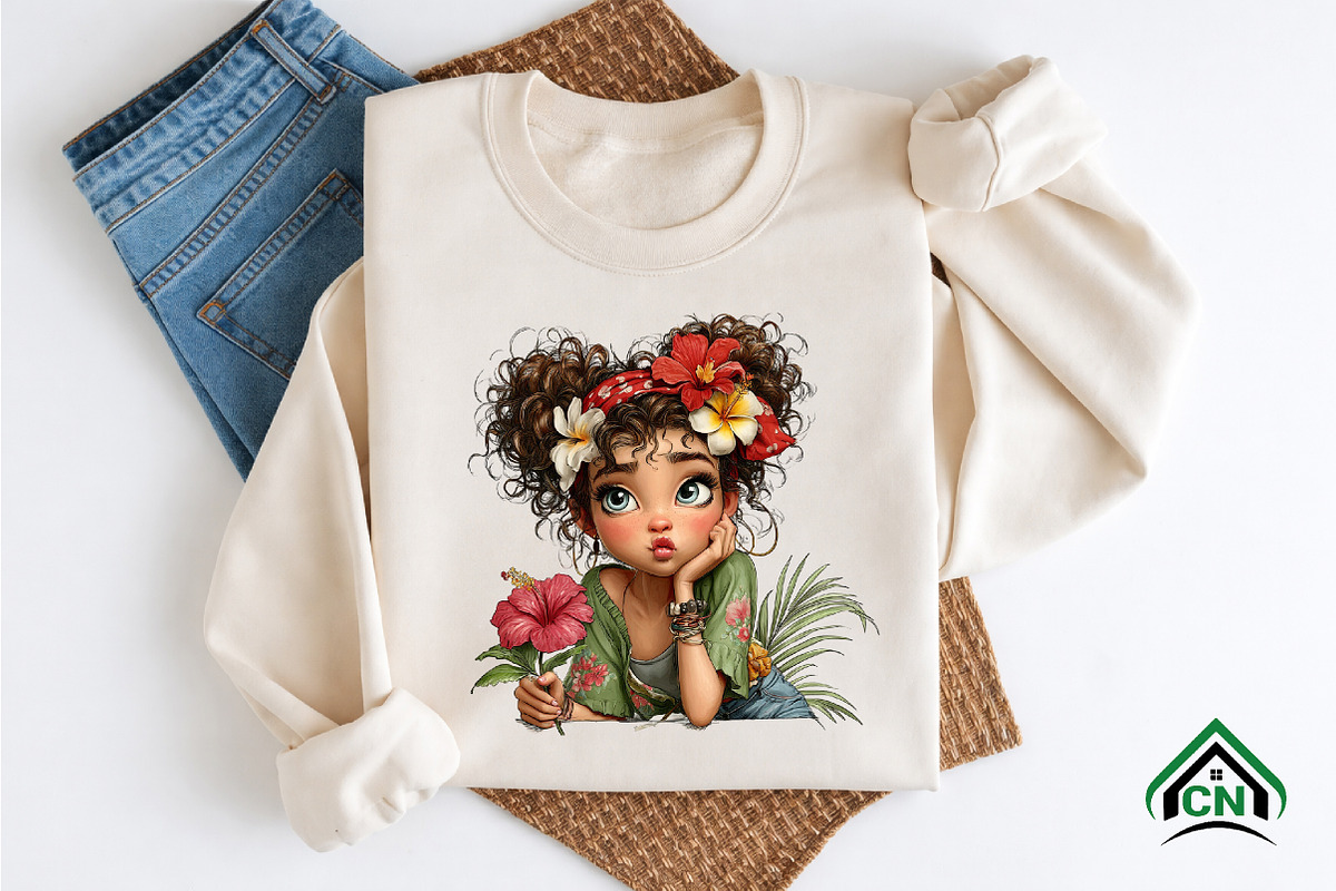Whimsical Summer Girl Clipart, an Illustration by Craft Nest (Photo 8 of 12)