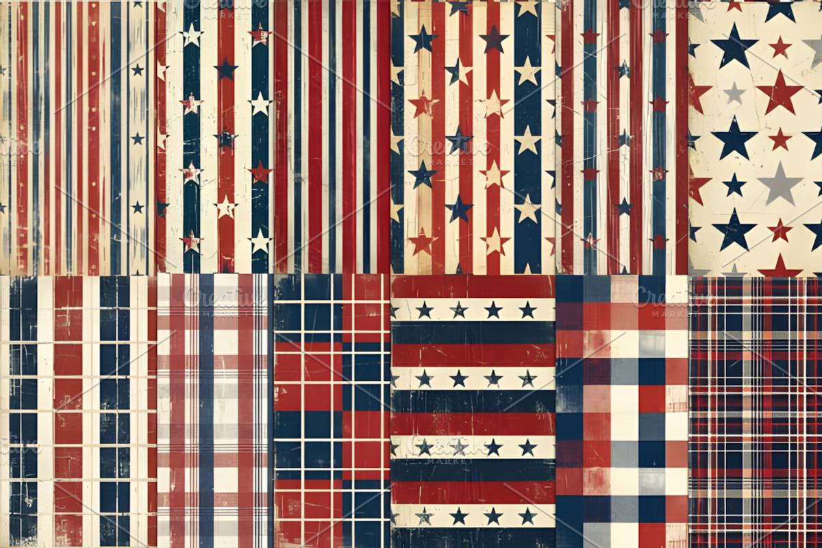 4th of July Digital Paper, a Background Graphic by Design Station (Photo 3 of 3)