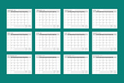 2027 Vector Monthly Calendar Planner, a Texture Illustration by mikhailmorosin (Thumbnail 1 of 4)