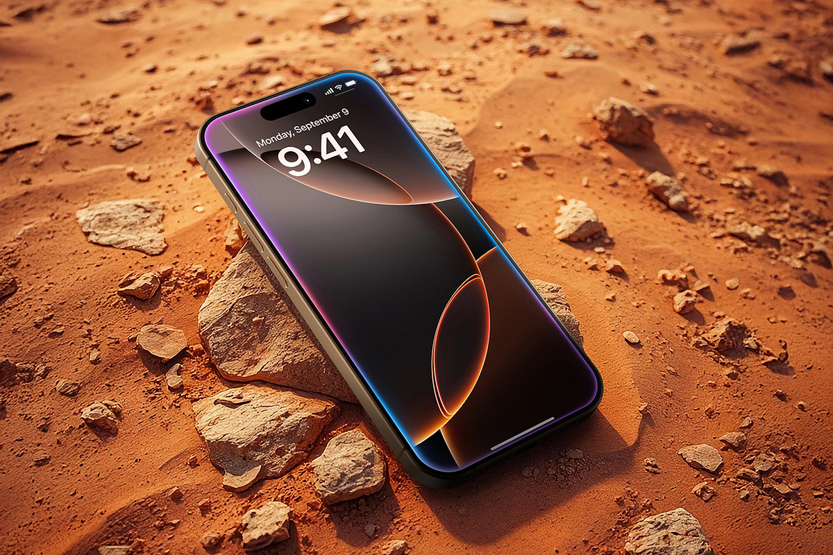 iPhone 16 Pro Mockups - Mars, an iPhone Mockup by viworx (Photo 3 of 8)