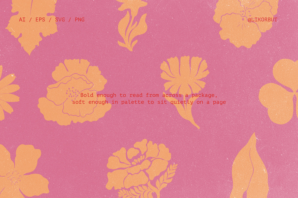 70 Vintage Bold Silhouette Flowers, an Object Illustration by likorbut (Photo 9 of 10)