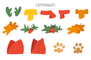 Christmas woof. Cute dogs collection, an Animal Illustration by cutelevindesign (Thumbnail 6 of 16)