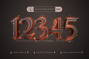 Fire Light - Editable Text Effect