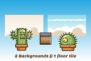 Angry Cactus Game Asset Sprites, an Illustration by Heavtryq Design (Thumbnail 2 of 4)