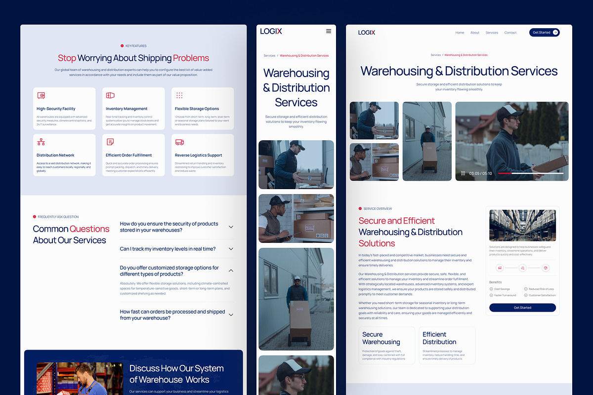 Logix - Logistic Website UI, an UI Kit Template by peterdraw (Photo 5 of 7)