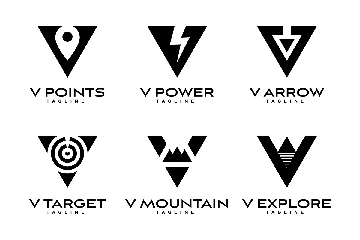 Collection of creative V letter logo, a Branding & Logo Template by Saba Vector