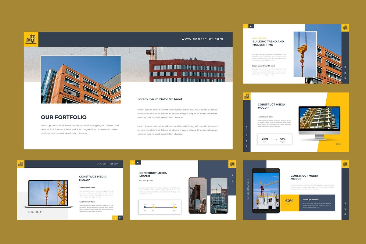 CONSTRUCT Business PowerPoint, a Presentation Template by Rizki Herdian (Photo 5 of 6)